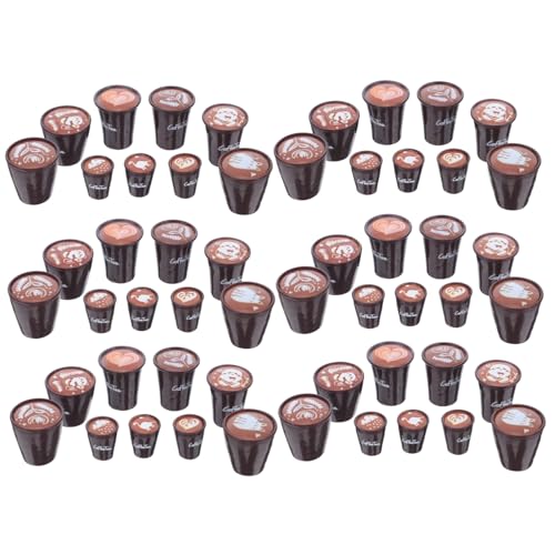 UPKOCH 90 Stück Teiliges Miniatur-Set Resin-kaffeetassen mit Japanischem Design Detailreiche Latte-Art Stabile Mini-kaffeebecher für Puppenhaus-Dekoration Kreatives Basteln und von UPKOCH