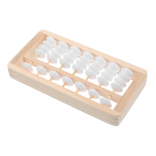 UPKOCH Abakus Aus Holz Fusselklebende Rolle Körperwerkzeuge Ohrring Glocken Tie-dye-bänder Telefon-handyhülle Led-glühbirnen Taillenschürzen Ornament Futtertauben Hölzern Weiß von UPKOCH