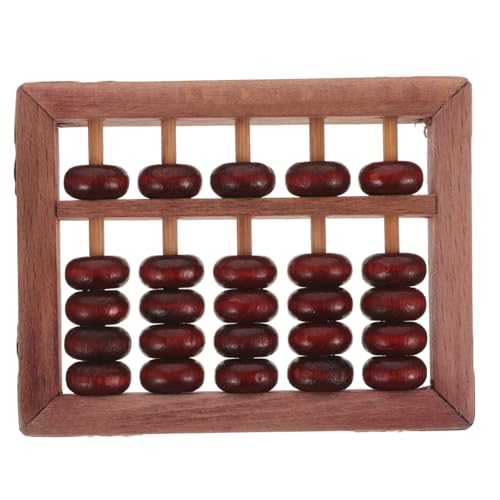 UPKOCH Vintage Holz-abakus Für Kinder Mathe-lernwerkzeug Tragbares Schulspielzeug Perlen 5 Säulen Gehirn-entwicklungsspielzeug von UPKOCH