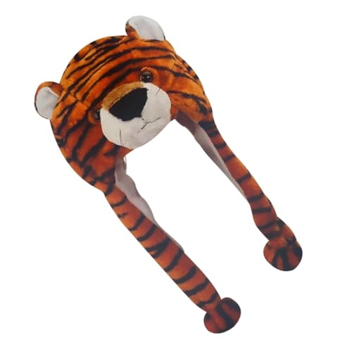 UPKOCH Adorable Elastische Tiger Kopfbedeckung für Weiche Wintermütze mit Plüsch Dekorativer Kindermütze für Kostüm und Geburtstagsfeiern Bequemes Accessoire für Jungen und Mädchen von UPKOCH