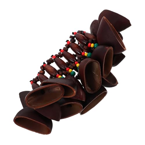 UPKOCH Afrikanisches Tribal Nuts Shell Armband Handgefertigt mit Nussschalen Handglocke Percussion Instrument Modisches Männer Accessoire für Afrikanische Trommelbegleitung UPKOCH Afrikanisches Tribal Nuts Shell Armband Handgefertigt mit Nussschalen Handglocke Percussion Instrument Modisches Männer Accessoire für Afrikanische Trommelbegleitung von UPKOCH