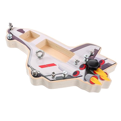 UPKOCH Aktivitätsboard Aus Für Lernspielzeug Mit Raumfahrt Montessori Busy Board Für Motorische Fähigkeiten 1 Set Mit Schrauben Und Werkzeug Zum Basteln Ideal Für von UPKOCH