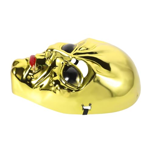 UPKOCH Alien-maske Außerirdische Maske Cosplay-maske Hässliche Maske Alien-cosplay-requisite Halloween-kunden Maskerademaske Halloween-cosplay-requisiten Horror-party-maske Golden Plastik von UPKOCH