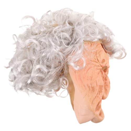UPKOCH Altes Cosplay Kostüm Gesichtsmaske Für Alte Frauen Realistische Gesichtsmaske Kostümperücken Kostüm Cosplay Kopfbedeckung Realistische Masken Haarmasken Realistische von UPKOCH