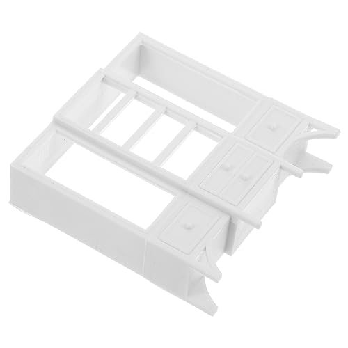UPKOCH Artikel Miniatur Puppe Transporter Bausatz Dinge Zubehör Sachen Mini-weinschrank-Modell Minischrank Bücherregale Unfertige Mini-möbel Vitrine Hölzern Weiß von UPKOCH