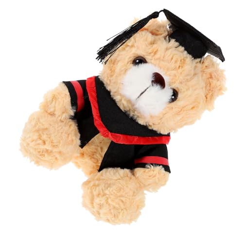 UPKOCH Arzthut Bär Puppe Gedenkgeschenke Abschluss Bär Abschlusshut Bär Bequeme Bär Puppe Bär Abschluss Bär Kuscheltiere Hellbraun Plüsch von UPKOCH