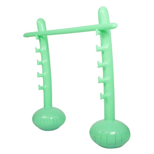 UPKOCH Aufblasbare Hochsprungstange Karnevalsspiele Outdoor-Spiele für Halloween-Spiele für Kinderparty Strandpartydekorationen aufblasbare Spiele PVC Light Green von UPKOCH