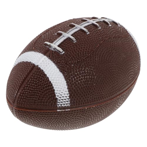 UPKOCH Aufblasbarer Fußball Professioneller Rugbyball Fußball in Jugendgröße Trainieren Spielplatz Ausrüstung Tragbares Rugby Fußball-Highschool-größe Lustiges Rugby Dark Brown PVC von UPKOCH