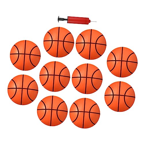 UPKOCH Aufblasbares Basketball aus Langlebigem PVC Kleine Bunte Basketbälle für Fördert Fingerfertigkeit und Spielspaß Praktischem Aufpumpbehälter als Zufällige Farbe von UPKOCH