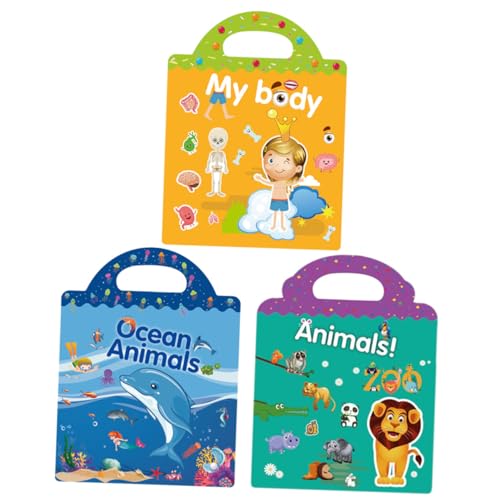 UPKOCH Aufkleberszenen Buch wiederaufklebbares Stickerbuch Buchaufkleber Stickerbuch für süßes Stickerbuch Childrens Sticker Books Kinderstockbücher Stickerbuch-Sammelalbum Papier von UPKOCH