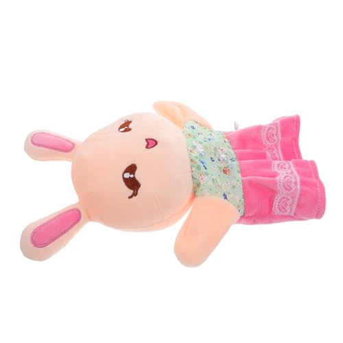 UPKOCH Ausgestopfte Kaninchen-Cartoon Tierhandpuppen Plüsch Spielzeug Eltern-Kind Interaktion Storytelling Prop Kuschelige Handpuppe Für Kinder Vorschule Aktivitäten von UPKOCH