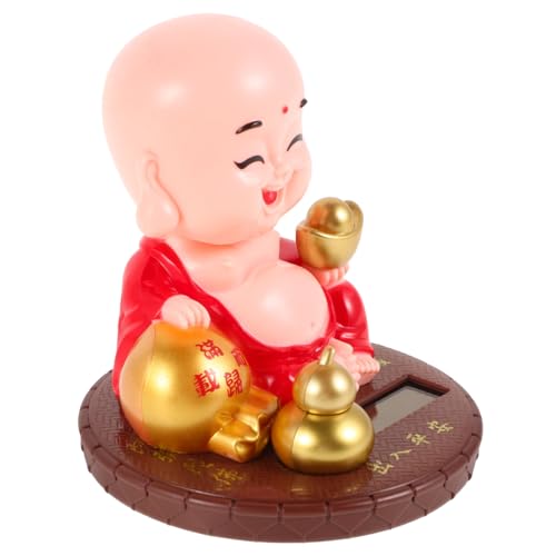 UPKOCH Autoschmuck Mönch Figur Bodhisattva Solar- Lustiges Auto, Das Den Kopf Schüttelt Plastik UPKOCH Autoschmuck Mönch Figur Bodhisattva Solar- Lustiges Auto, Das Den Kopf Schüttelt Plastik von UPKOCH