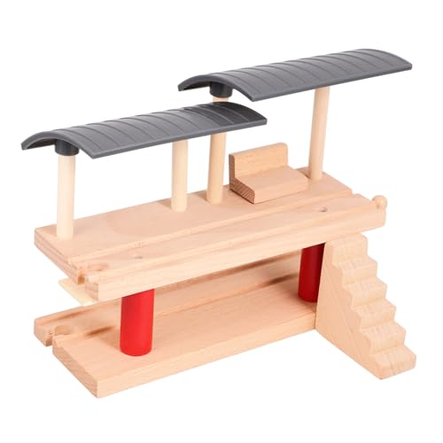 UPKOCH Simulation Bahnhof Plattform Doppelstock Holz Eisenbahn Zubehör DIY Spielzeug Prop Szene Strecke Kindergarten Motorik UPKOCH Simulation Bahnhof Plattform Doppelstock Holz Eisenbahn Zubehör DIY Spielzeug Prop Szene Strecke Kindergarten Motorik von UPKOCH