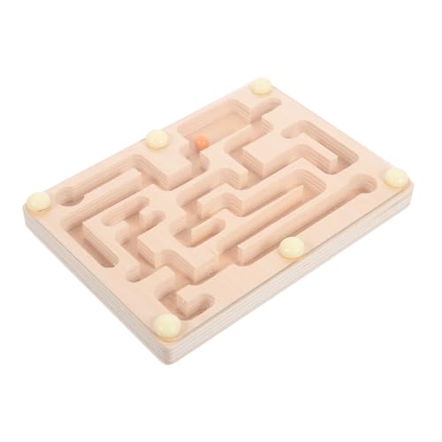 UPKOCH Balance Labyrinth Holzbrett Gleichgewichtsspiel Für Kleinkinder Puzzlespiel Konzentration Und Feinmotorik Naturbelassen von UPKOCH