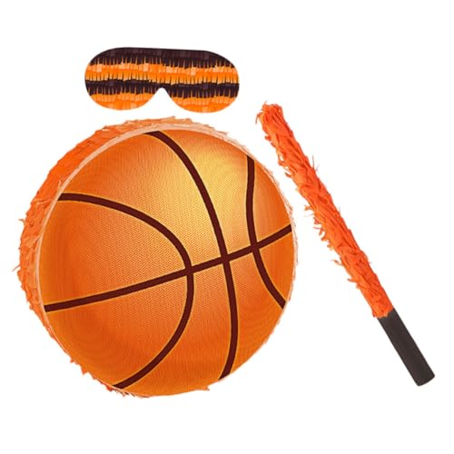 UPKOCH Basketball Pinata aus Stabilem Karton mit Schläger und Augenbinde für Sportliche Kindergeburtstage Vielseitige Partydekoration und Lustiges Spiel bei Sport Geburtstagsfeiern von UPKOCH