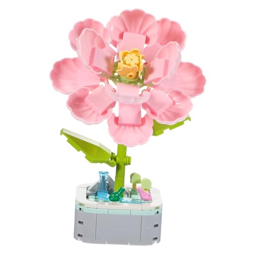 UPKOCH Bausteine Set Blumen Bausatz für Kreative Bauklötze mit Blumenmotiv Robustes Kunststoffspielzeug Fördert Feinmotorik und Vorstellungskraft Spielspaß für Mädchen und Jungen von UPKOCH