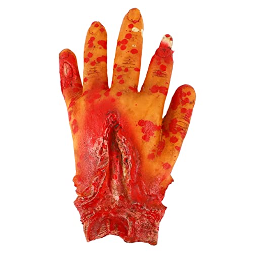 UPKOCH Blutige Hand Lunchbox Halloween Costume Halloween Kleidung gruseliges Halloween Besonders Neon abgetrennte falsche Hand gefälschte gebrochene Hand für das Festival pp rot von UPKOCH