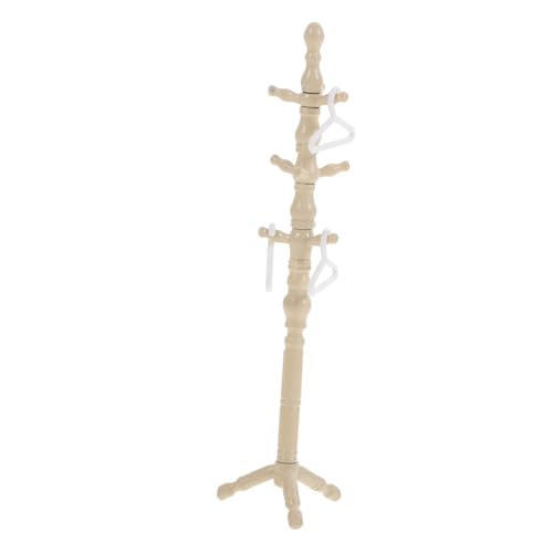 UPKOCH Mini Puppen Kleiderständer Aus Eleganter Kleidungshalter Für Puppenhaus Stabiler Kleiderbügel Platzsparende Aufbewahrung Für Puppenkleidung Farbton von UPKOCH