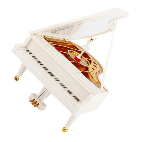 UPKOCH Spieluhr-Figur Tanzendes Klavier Spieluhr Rotierendes Desktop-Ornament Antikes Musikinstrument Heimdekoration von UPKOCH