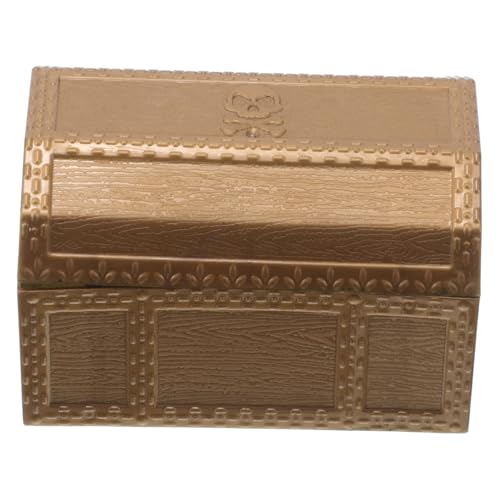 UPKOCH Box Piratenschatztruhe Miniatur Schatztruhe Schatztruhe Für Das Klassenzimmer Schatztruhe Schatztruhe Für Mini Schatztruhe Kunststoff Golden von UPKOCH