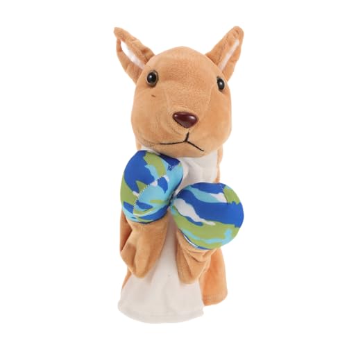 UPKOCH Boxkänguru Tierische Handpuppe Känguru- Boxspielzeug Handpuppen Für Tierpuppen Khaki Plastik von UPKOCH