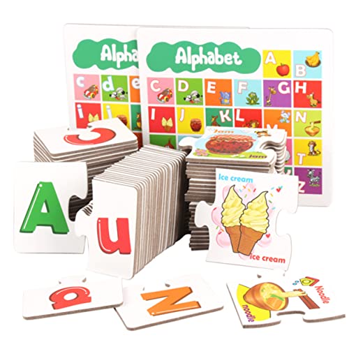 UPKOCH Brief passende Karten Kinder entwicklung kindliche entwicklung Puzzlematte Puzzle sortierschalen Buchstaben-Matching-Spiel Alphabet Buchstaben passendes Puzzle Stück Kopplungskarte von UPKOCH