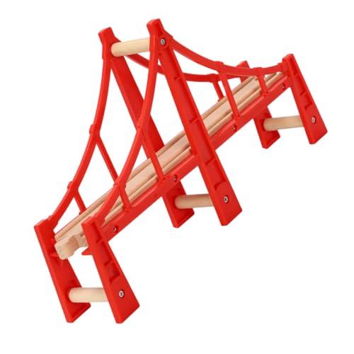 UPKOCH Brückenspurspielzeug Eisenbahn Suspension Unterstützung hoch Bahngleis Kreuzung Zugszenen-Layout-Requisite Brückenmodell für Spiele Gleiserweiterungsbrücke Gleisbrücke hölzern rot UPKOCH Brückenspurspielzeug Eisenbahn Suspension Unterstützung hoch Bahngleis Kreuzung Zugszenen-Layout-Requisite Brückenmodell für Spiele Gleiserweiterungsbrücke Gleisbrücke hölzern rot von UPKOCH