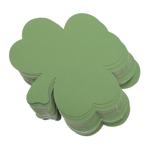 UPKOCH Bunte DIY Papierausschnitte mit Grünen Kleeblatt Karten und Klebepunkten Kreative Dreiblättrige Dekoration für Klassenzimmer Pinnwand Party und Herbstfest von UPKOCH