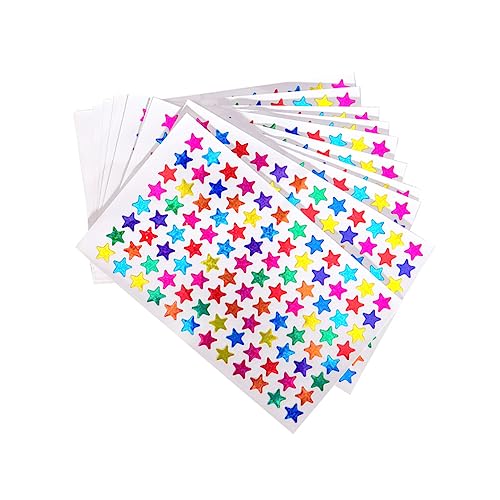 UPKOCH Bunte Sternaufkleber Für Dekorative Farbsterne Ideal Als Belohnungssticker Für Schüler Und Kreative Bastelprojekte Pro Packung Durchmesser von UPKOCH
