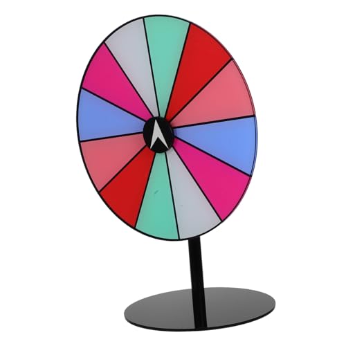 UPKOCH Buntes Drehbares Preisrad für Partys mit Stabiler Basis Trocken Abwischbar Tragbar und Leicht zu Lagern Spiel für Hochzeit Feiertage und Tischplatte von UPKOCH
