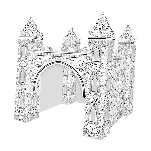 UPKOCH Castle Coloring für Kreatives Papier Puzzle Modell DIY Bastelset für Geburtstagsfeiern Familienaktivitäten Fördert Kreativität und Spaß Beim Gestalten Langlebiges Material von UPKOCH