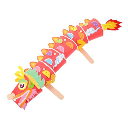 UPKOCH Chinesischer Papierdrache DIY Bastelset für Rote Neujahrsdekoration Handliches Kultursymbol von Koordination und Kreativität Leichtes Party und Wohnaccessoire UPKOCH Chinesischer Papierdrache DIY Bastelset für Rote Neujahrsdekoration Handliches Kultursymbol von Koordination und Kreativität Leichtes Party und Wohnaccessoire von UPKOCH