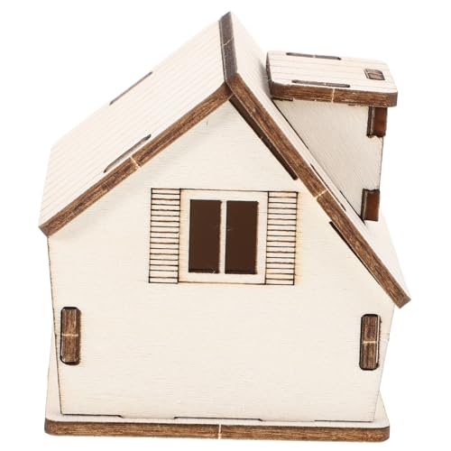 UPKOCH DIY Holzhaus Modell Miniatur Gebäude Für Handwerk Realistische Kleine Miniatur Gartenhaus Miniatur Kleine Holzhaus Modell von UPKOCH