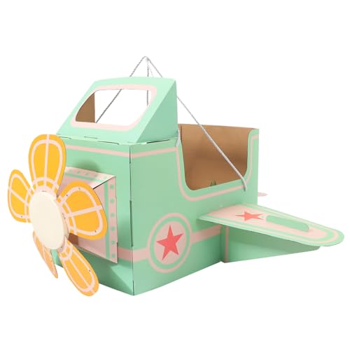 UPKOCH DIY Tragbares Pappflugzeug für Bunter Leichter Flugzeug Karton Kostüm Fördert Kreativität Feinmotorik und Fantasievolles Rollenspiel im Freien von UPKOCH
