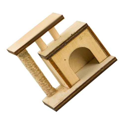 UPKOCH Dekorativer Mini Katzenkratzbaum Miniatur Haustierhaus Zubehör Kompakt Leicht DIY Puppenhaus Deko Zubehör für Kreative Miniaturszenen von UPKOCH