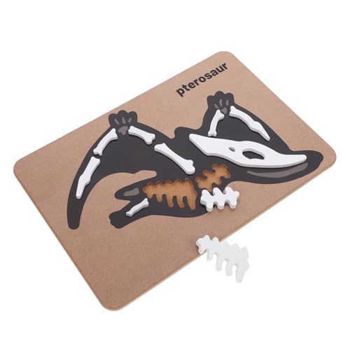 UPKOCH Dinosaurier-Fossilien-Puzzle Kleinkind rätsel Lernspielzeug Holzrätsel Puzzle- interessantes Kinderspielzeug Lustiges Lernpuzzle Ahorn von UPKOCH