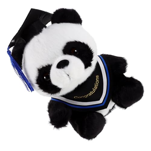 UPKOCH Doktor Panda Puppe Gefüllter Panda Abschluss Panda Gefüllte Abschlusskappe Abschluss Cartoon Panda Abschluss Panda Bequeme Panda Puppe Panda Plüsch Blau von UPKOCH