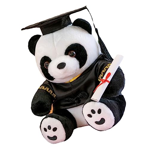 UPKOCH 25 cm Weißer Panda Stofftier Neuheit Panda Doktorhut Spielzeug Kinder Panda Puppe Für von UPKOCH