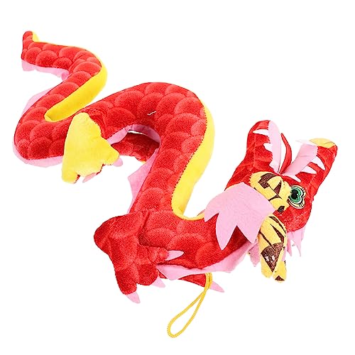 UPKOCH Drachenpuppenmaskottchen Kuscheltier Drache chinesisches Neujahrsgeschenk Spielzeug Chinese New Year ausgestopftes Tier Geschenke Puppe ausgestopfter Drache Stofftiere Füllung von UPKOCH