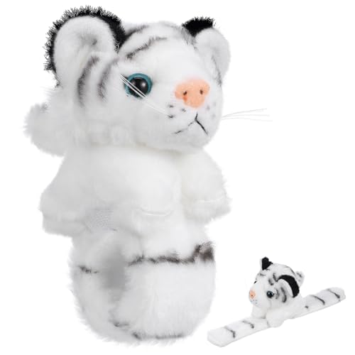 UPKOCH Lovely Tier Slap Armband Jungle Geburtstag Party Deko Für Junge Mädchen Fuzzy Sicher Und Bequem Weißer Tiger Design von UPKOCH