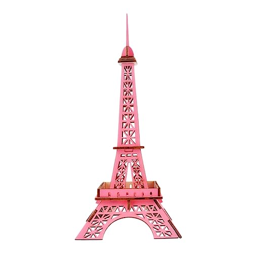 UPKOCH Eiffelturm-Puzzle Geschenke für Kinder kindergeschenke Mini-Spielzeug Gebäudemodelle aus Holz Minispielzeug für Kinder Kinderspielzeug Kinder 3D-Puzzle Gebäude-Puzzle-Spielzeug rot von UPKOCH