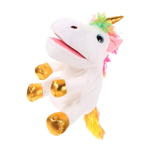 UPKOCH Einhorn Handpuppe aus Plüsch Interaktives für Offenem Mund für Geschichtenerzählen und Rollenspiele Weiches und Sicheres Material UPKOCH Einhorn Handpuppe aus Plüsch Interaktives für Offenem Mund für Geschichtenerzählen und Rollenspiele Weiches und Sicheres Material von UPKOCH