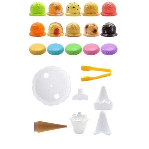 UPKOCH Eiscreme Stapelspielzeug Für Lernspielzeug Mit Balance Spiel Für ädchen Und Jungen Kreatives Rollenspiel Mit Bunten Eiswaffeln Und üßen Leckereien Ideales Zum von UPKOCH