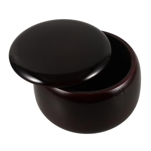 UPKOCH Elegante Rote Nanmu Bambus Go Jar Schach Aufbewahrungsbox mit Deckel Stoßfestes Spielsteinbehälter für Go und Gobang Vielseitig als Dekoratives Spielzubehör Geeignet von UPKOCH