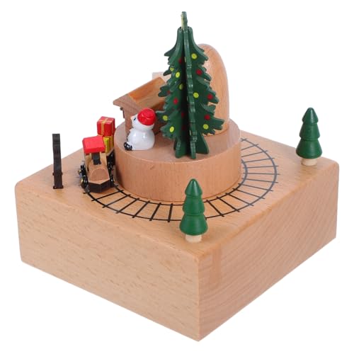 UPKOCH Elegante Rotierende Rotierende Musikbox Exquisite Heimatkoration Stück Geburtstag Holz Pferdes Musiklbox Für Mädchen Frauen Detaillierte Bildhauerung Spiele Melodious Music von UPKOCH