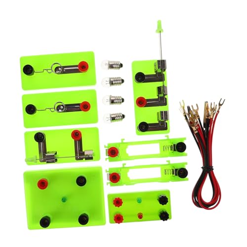 UPKOCH Elektrischer Experimentiersatz Studenten Schaltungsspielzeug Wissenschafts-Kit Bausatz Physik experimente Elektrotechnik Lernset Vorbau-Kits Stromkreis-Set für Metall Green von UPKOCH