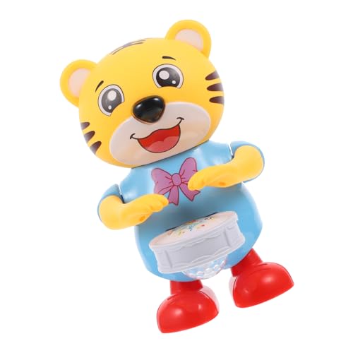UPKOCH Elektrisches Tanzendes Tiger mit Musik und Trommeln Buntes Pädagogisches Elektrospielzeug für Junge Mädchen und Lernspaß Zufällige Farbe Zufällige Farbe von UPKOCH