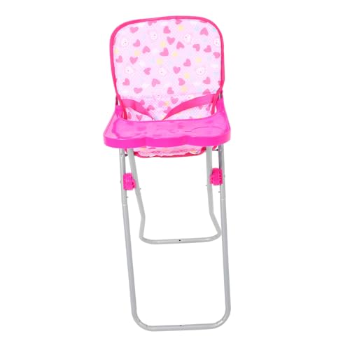 UPKOCH Esszimmerstuhl Hochstuhl Puppenstuhl Puppenhochstuhl Hochstuhl Möbel Babyhochstuhl Babypuppe Puppenhochstuhl Hochstuhl Babyzubehör Für Puppen Rosa Stoff von UPKOCH