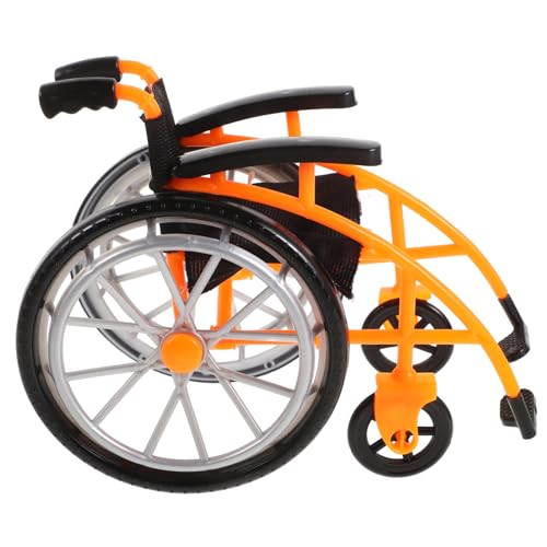 UPKOCH Faltbarer Puppen Mit Mini Krücke Für Puppenhaus Realistische Simulation Zubehör Für Bjd Figuren Und Orangefarbenes Design von UPKOCH