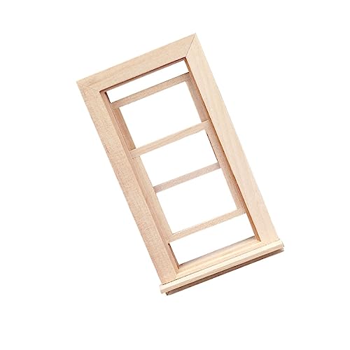 UPKOCH Fenster mit Schiebefunktion Hochwertiges Holzspielzeug Zubehör für Puppenhaus DIY Elegantes Fensterornament für Kinderzimmer und Fotorequisiten von UPKOCH